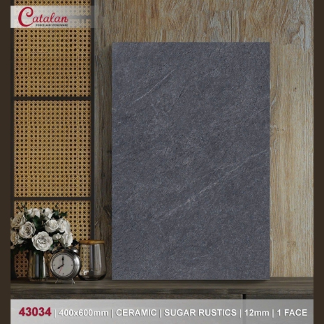 40x60 cm | Ceramic | Sugar Rustics | 12mm | 1 FACE | Mã 43034