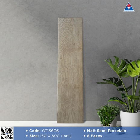 150x600mm | Matt Semi Porcelain - 8 Faces | Mã GT15606