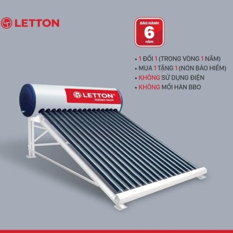 Máy nước nóng năng lượng mặt trời 340 lít Letton Ø58