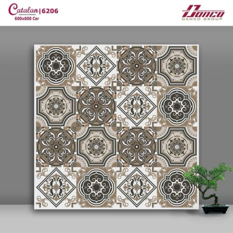 60x60cm Cer GIẢ GẠCH BÔNG | MÃ 6206